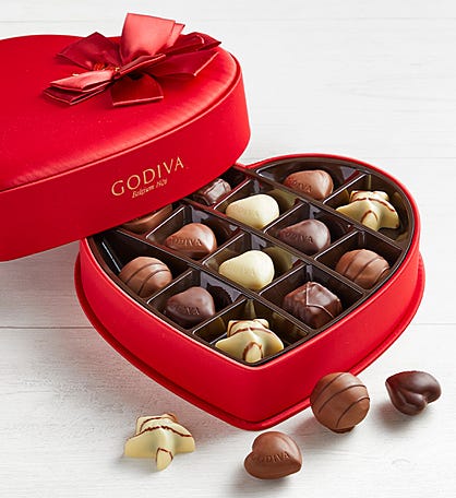 Godiva® Limited Edition Luxury Fabric Heart Box  14pc